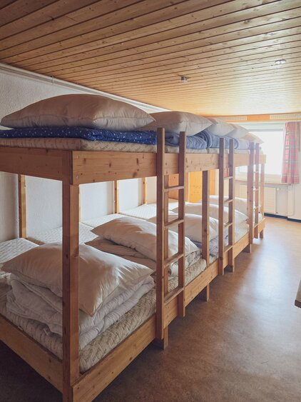 Fünf Etagenbett in einem Zimmer. | © Davos Klosters Mountains