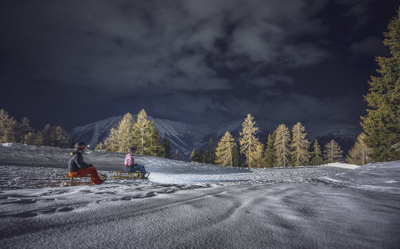 Nachtschlitteln am Rinerhorn  | © Davos Klosters Mountains 